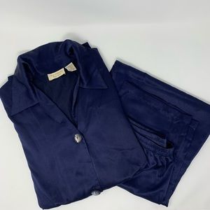 Vintage Navy Victoria’s Secret Silky Pajamas